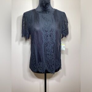 Bongo Black Lace Top Size Large